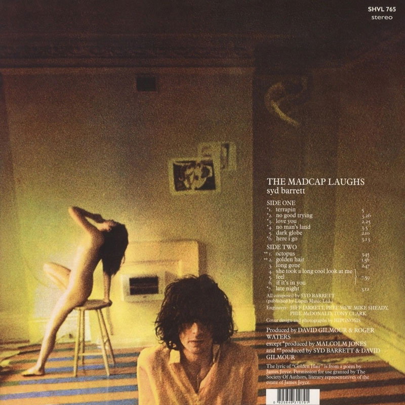 Syd Barrett, „The Madcap Laughs“, Cover-Rückseite